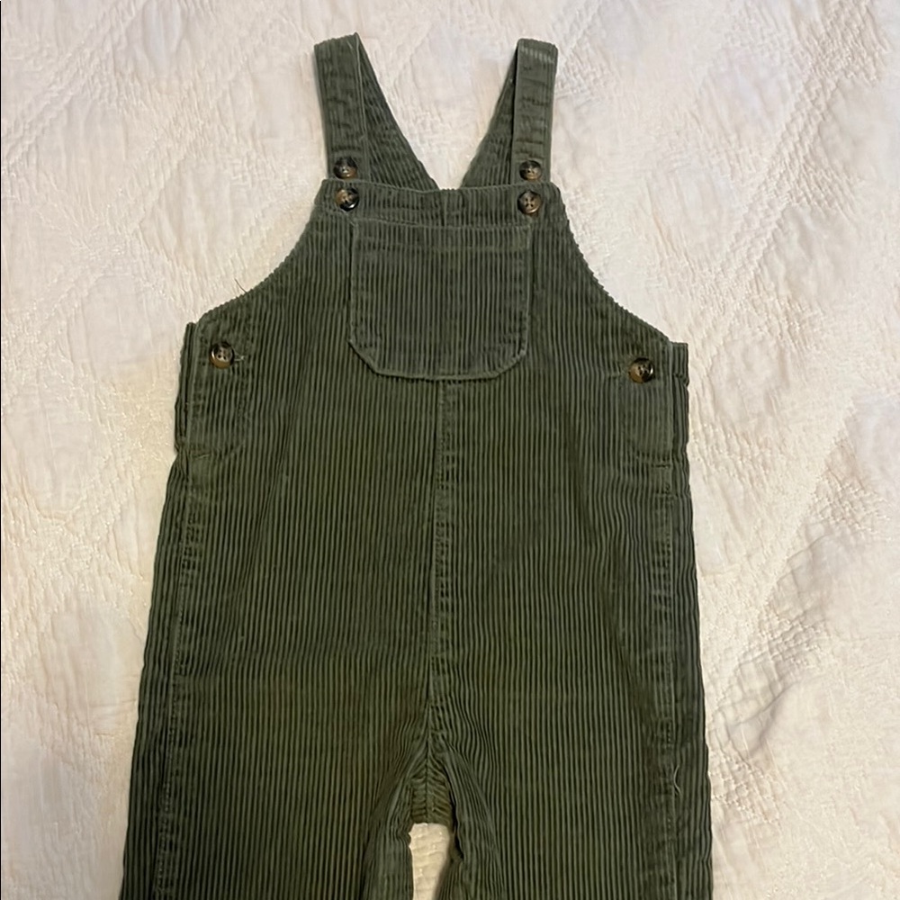 Carters brand 24 months olive green corduroy overalls. Hardly worn